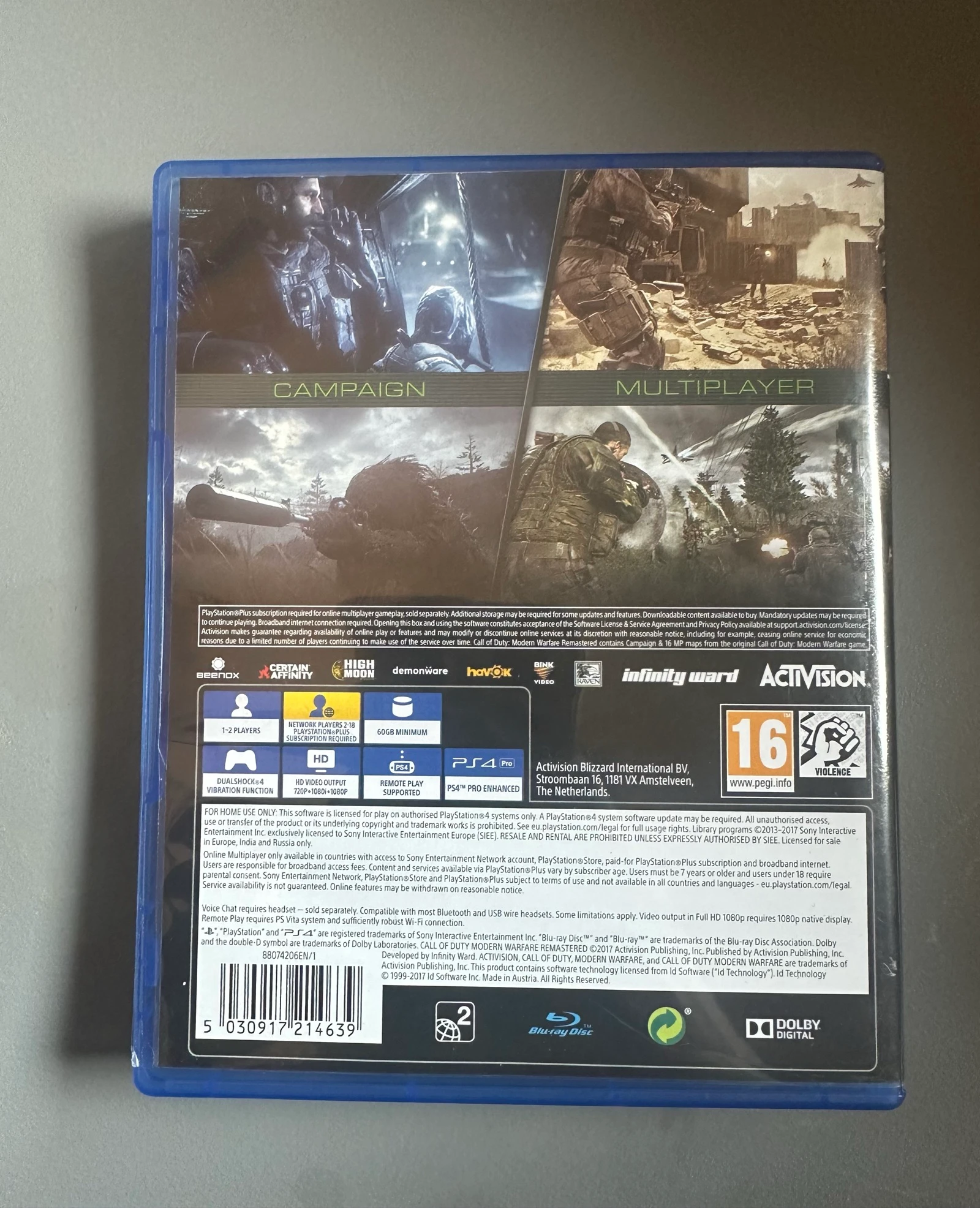 Call of Duty : Modern Warfare Remasteré PS4 – photo 3